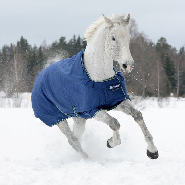 Derka Bucas Smartex Turnout Extra BIG NECK 300g Blue - Cavalo